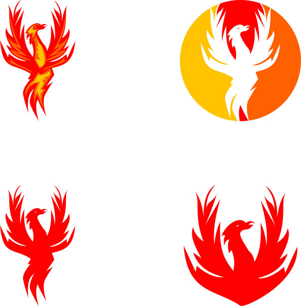凤凰Logo设计模板图片下载