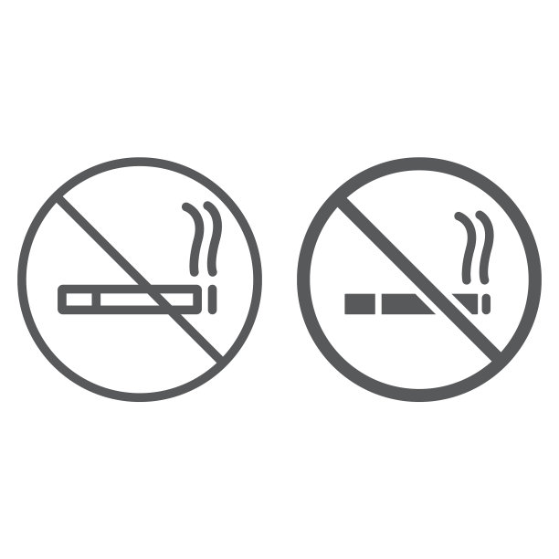 禁止吸烟线性图标图片下载