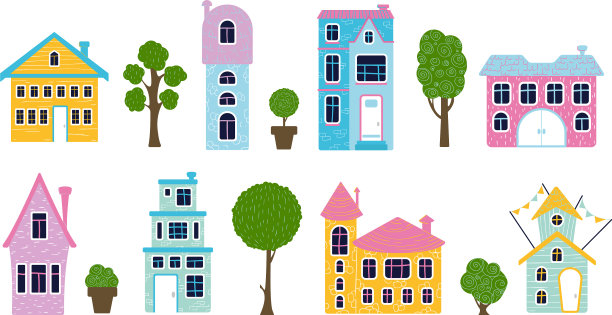 可爱的卡通房子图片下载