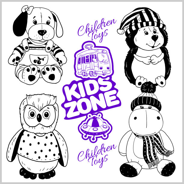 婴儿玩具为小孩子设置了可爱的物件图片下载