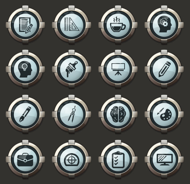 创意过程图标集图片下载