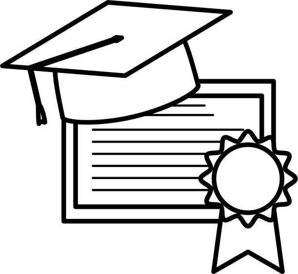 毕业证书及帽子图片下载