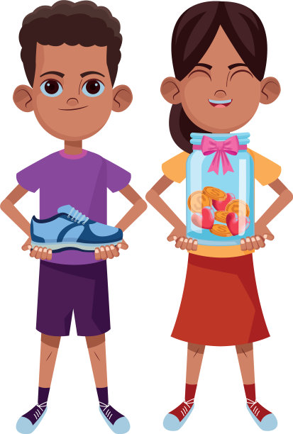 年轻的孩子阿凡达卡通人物图片下载