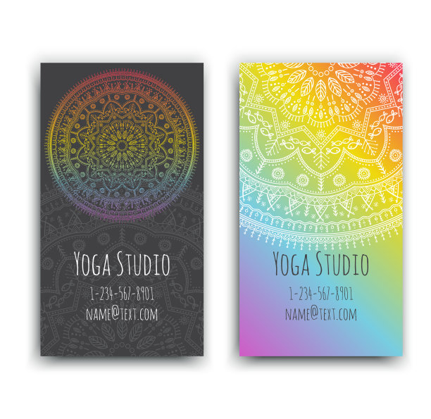 带有民族图案的名片图片下载