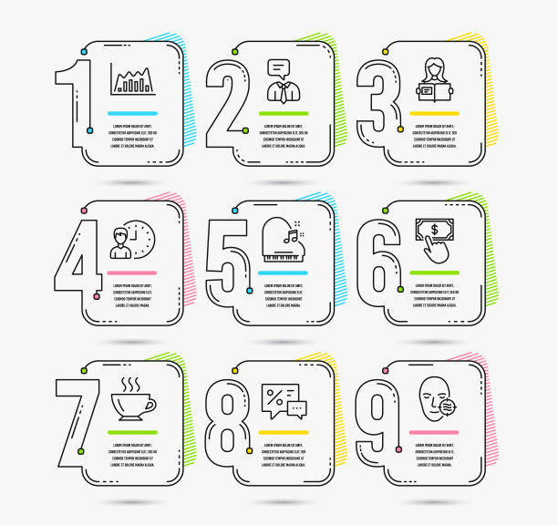 信息图表，工作时间和折扣图片下载