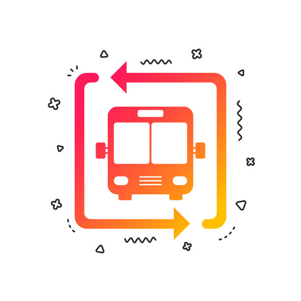 巴士穿梭标志公共交通车站标志图片下载