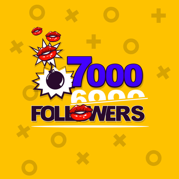 追随者横幅漫画文字流行艺术设计图片下载