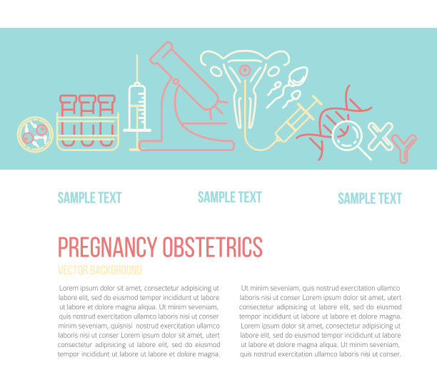 横幅模板与不同的研究符号图片下载