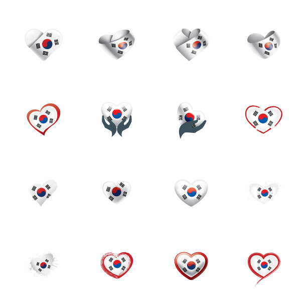 韩国国旗上有白色图片下载