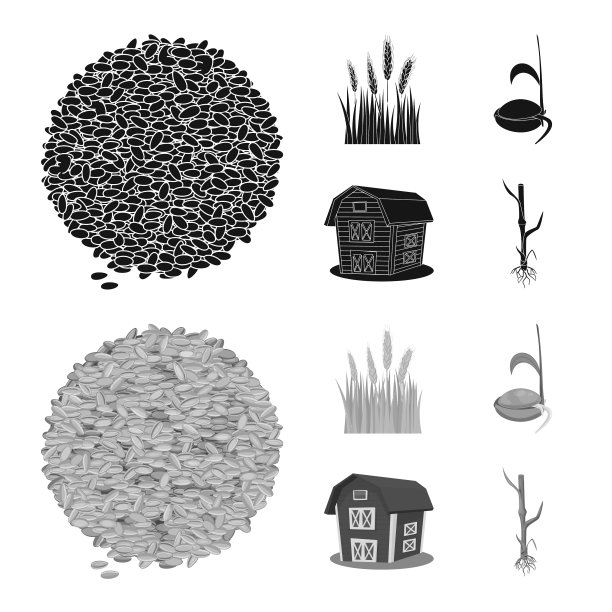 设计农业和农艺标志集图片下载