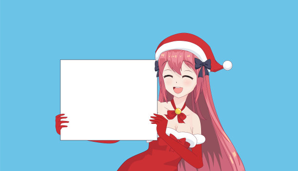 日本亚洲妇女举着白色的大招牌图片下载