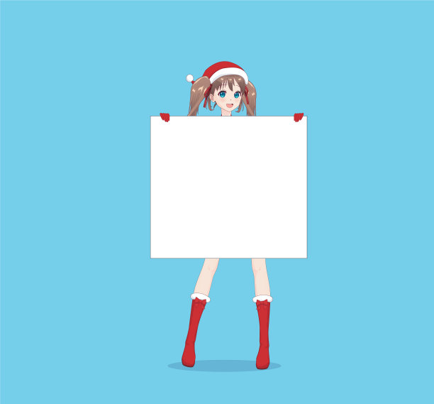 日本亚洲妇女举着白色的大招牌图片下载