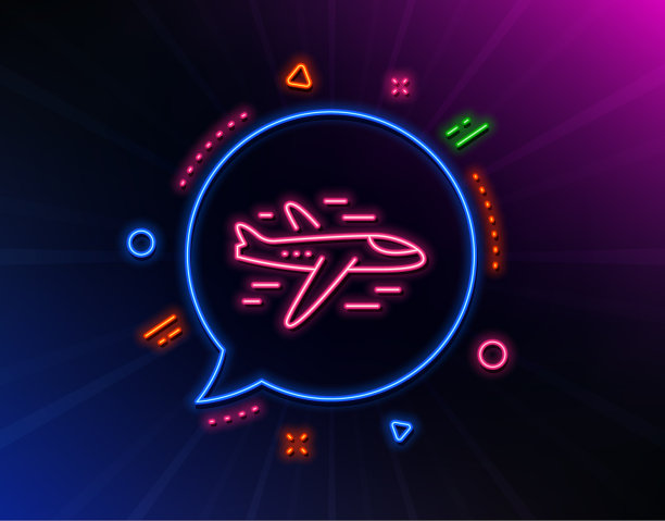 飞机航线图标飞机飞行运输标志图片下载