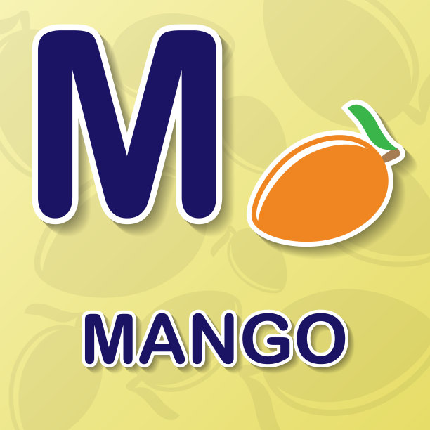 芒果字母表背景图片下载