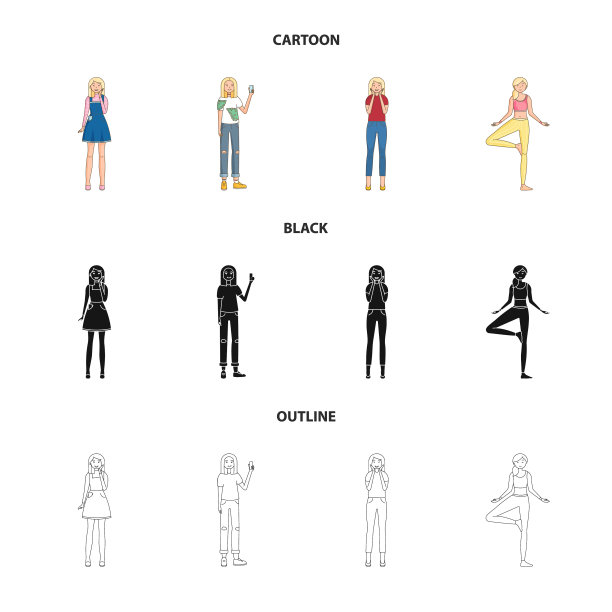 姿态和情绪图标的设计收集图片下载