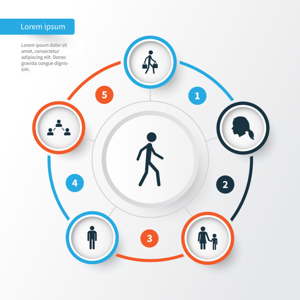 人类图标集合贵妇人的头图片下载