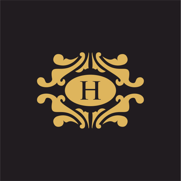 集元素风格的单线豪华标志图片下载