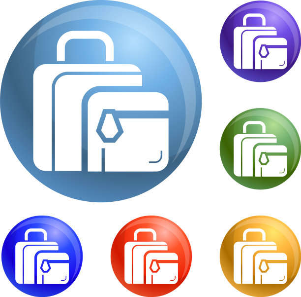 午餐袋图标套装图片下载