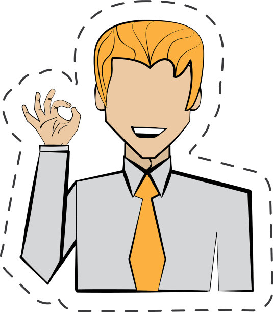 人像男人手ok卡通图片下载