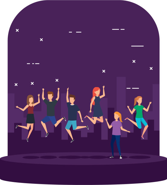 一群年轻人在庆祝图片下载