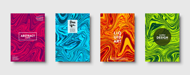 彩色抽象几何背景液体图片下载