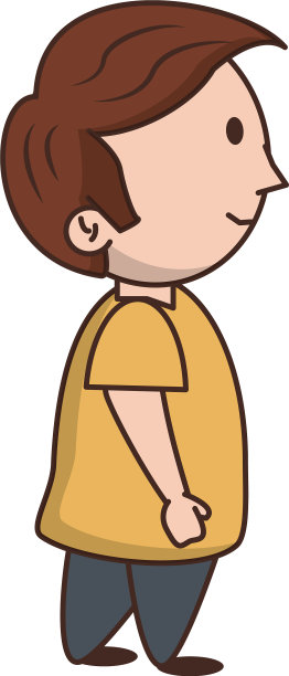 可爱的男孩卡通孤立图片下载