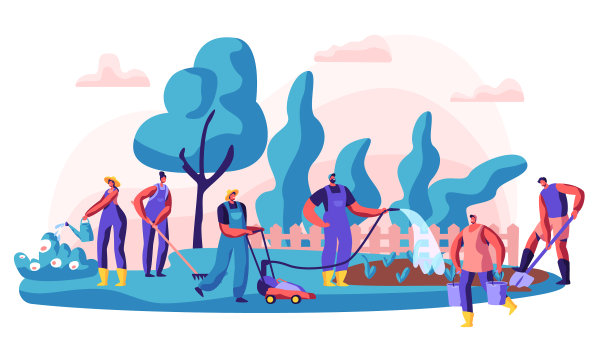 居住地域特色的园丁图片下载