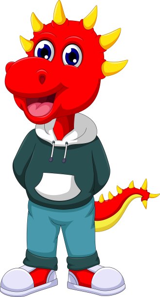 可爱的三角龙卡通造型图片下载