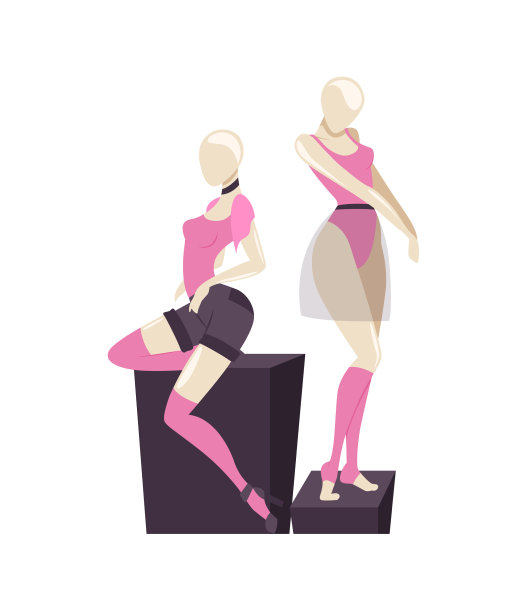 人体模型在商店与服装展示图片下载