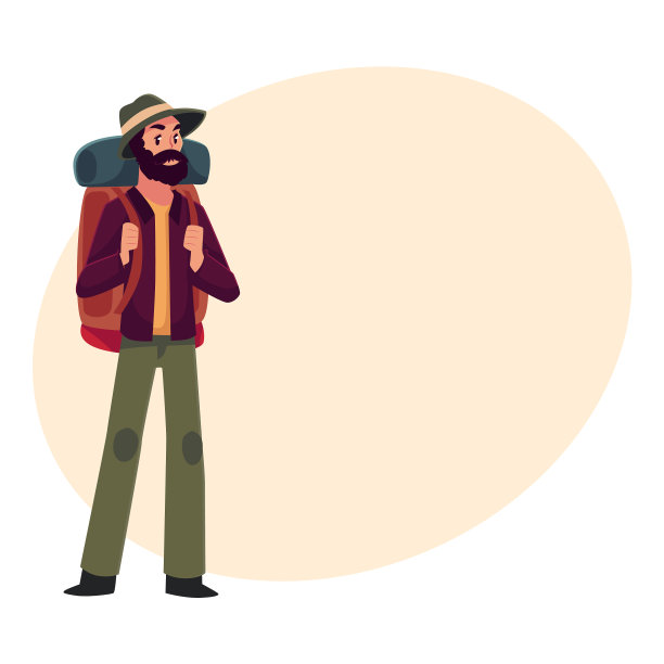 旅行者，背包客，搭车旅行者，地质学家或图片下载