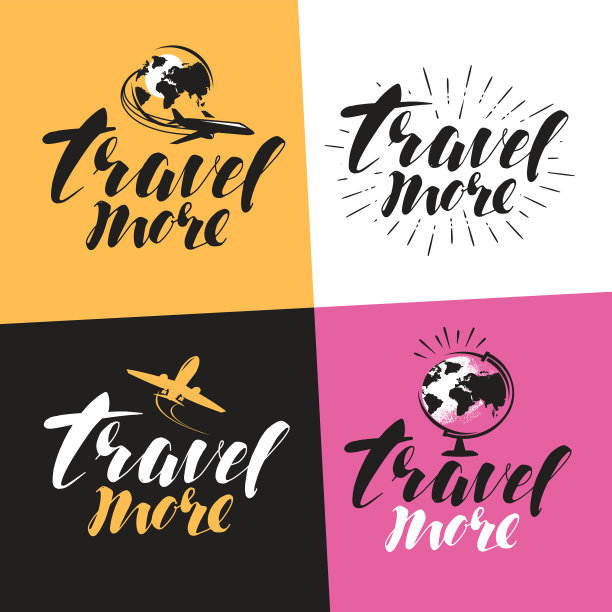 旅游标签多手写字母图片下载