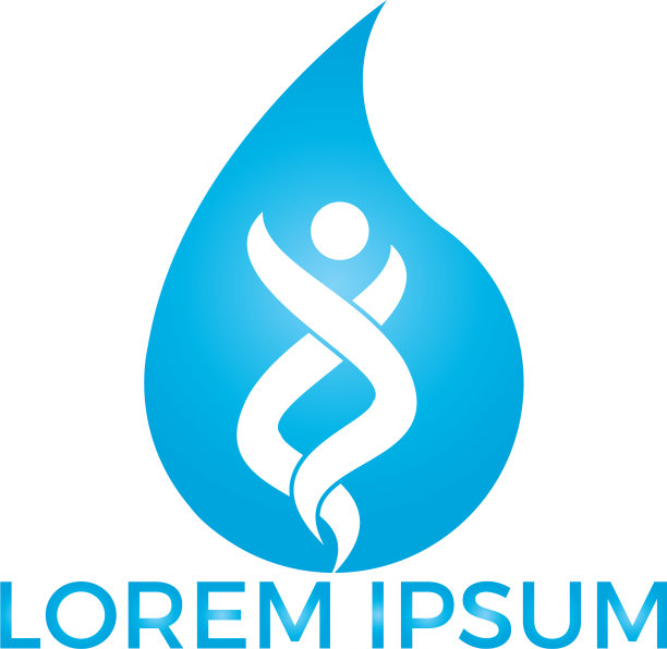 水滴与人的图标标志设计图片下载