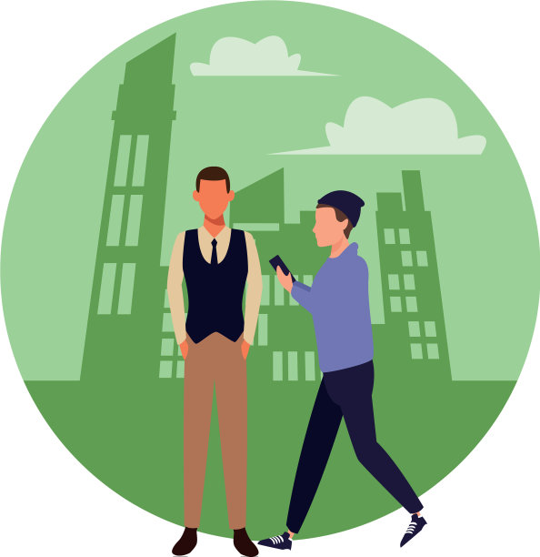 休闲的人们卡通图片下载