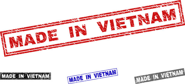 越南制造的垃圾垃圾划伤了矩形图片下载