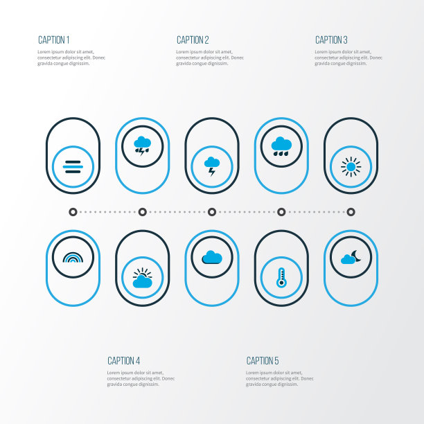 空气图标颜色设置与太阳，暴风雨的云和图片下载
