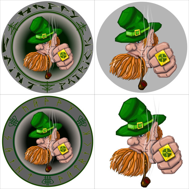 圣帕特里克节小精灵肖像图片下载