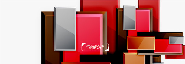 几何正方形设计抽象旗帜光泽图片下载