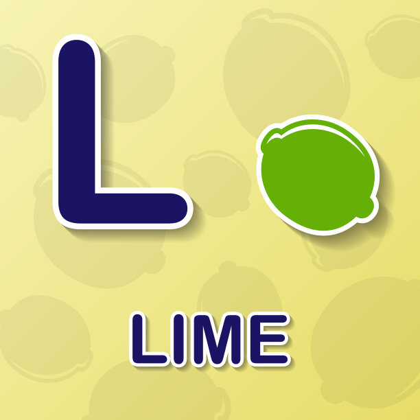 石灰字母表背景图片下载