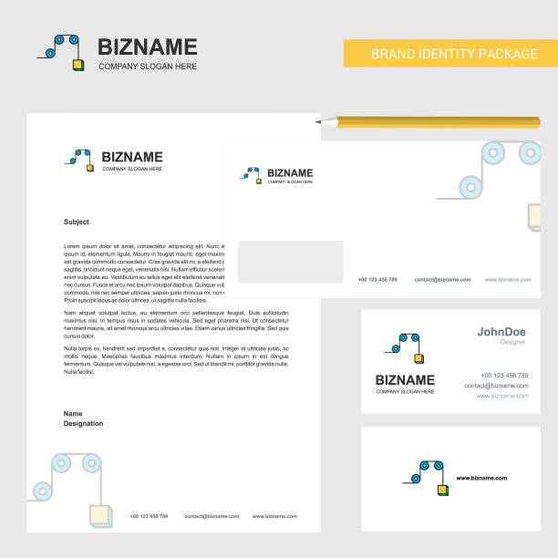 皮带轮业务信头信封及参观图片下载