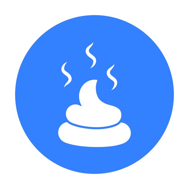 在黑色风格的网页粪便图标图片下载