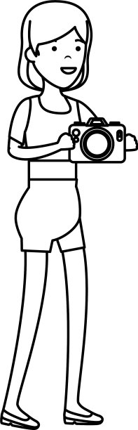 拿着照相机的年轻女子图片下载