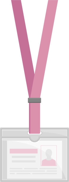 矩形塑料身份证持有人与地方图片下载