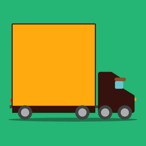 有空白盖的送货卡车图片下载