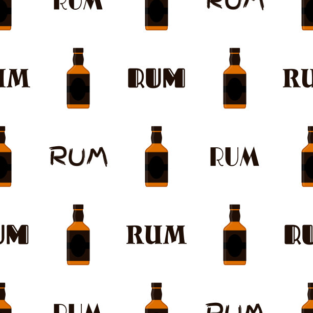 朗姆酒酒瓶图案威士忌白兰地酒朗姆酒图片下载