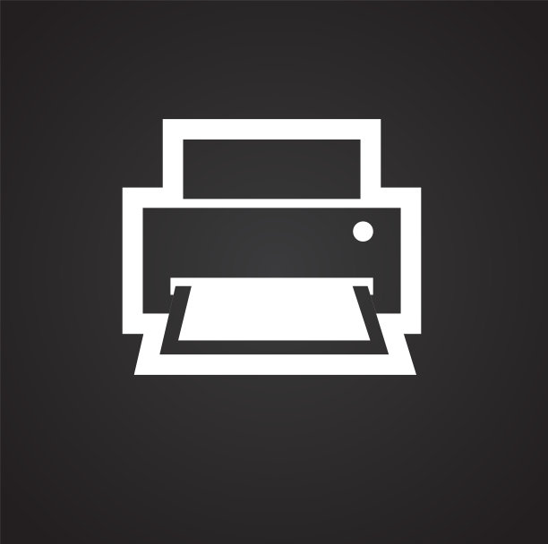 打印机黑色背景的图形和网页图片下载