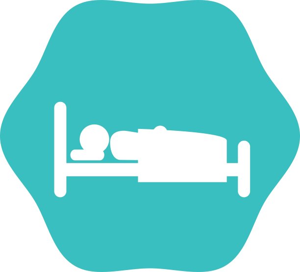 睡眠人物轮廓图标图片下载