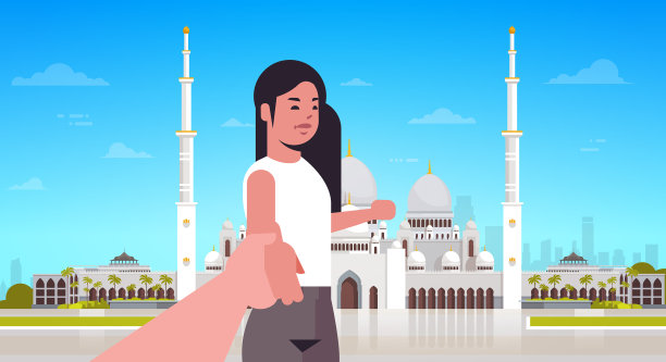 旅行者们拍着跟我一起拍照的背景图片下载