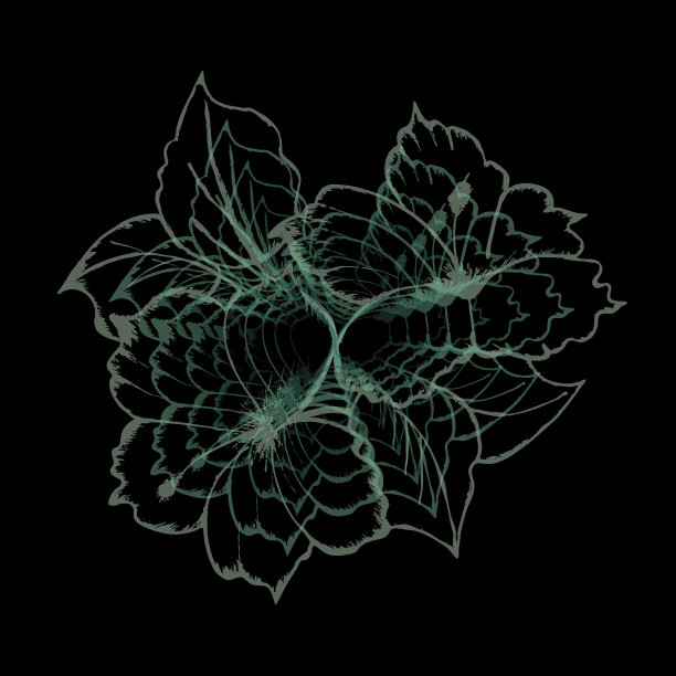 手绘木槿图案图片下载