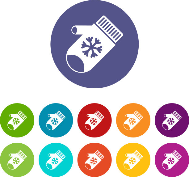 有雪花的手套图标图片下载