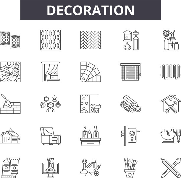 装饰线条图标标志设置轮廓图片下载